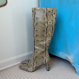 Sam Edelman Sylvia Snakeskin Heeled Boots